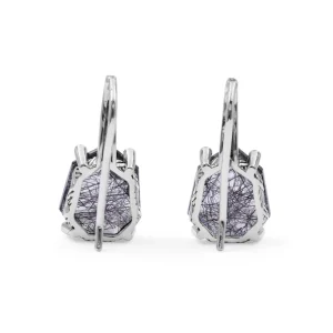 Stephen Dweck Galactical Black Tourmalated Quartz and Champagne Diamond Galactical Earrings in Sterling Silver< Earrings