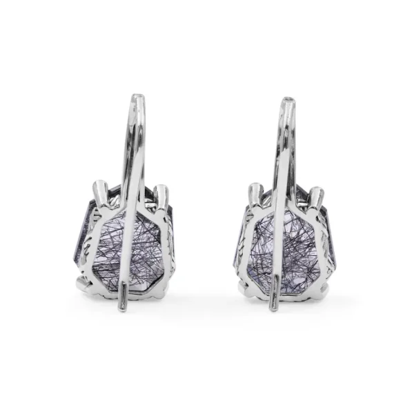 Stephen Dweck Galactical Black Tourmalated Quartz and Champagne Diamond Galactical Earrings in Sterling Silver< Earrings