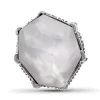 Stephen Dweck Galactical Faceted Natural Quartz and Mother of Pearl Ring in Sterling Silver< Rings