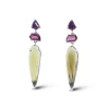 Stephen Dweck Galactical Rhodolite Garnet Cognac Quartz Earrings in Sterling Silver< Earrings