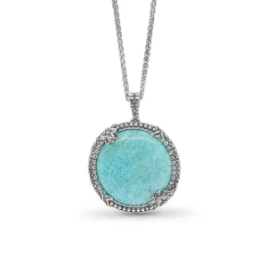 Stephen Dweck Garden of Stephen Amazonite Reversible Pendant in Sterling Silver< Necklace