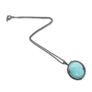 Stephen Dweck Garden of Stephen Amazonite Reversible Pendant in Sterling Silver< Necklace