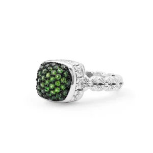 Stephen Dweck Garden of Stephen Chrome Diopside Ring in Sterling Silver< Rings