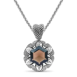 Stephen Dweck Garden of Stephen 20ct Cognac Quartz Pendant in Sterling Silver< Necklace