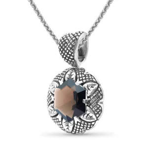 Stephen Dweck Garden of Stephen 20ct Cognac Quartz Pendant in Sterling Silver< Necklace