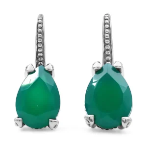 Stephen Dweck Garden of Stephen 10.45ct Green Onyx Earrings in Sterling Silver< Earrings