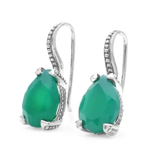 Stephen Dweck Garden of Stephen 10.45ct Green Onyx Earrings in Sterling Silver< Earrings