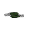 Stephen Dweck Garden of Stephen Faceted Chrome Diopside Open and Close Bangle in Sterling Silver< Bracelets