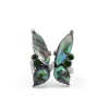 Stephen Dweck Garden of Stephen Faceted Natural Quartz Abalone and Peridot Butterfly Ring in Sterling Silver< Rings