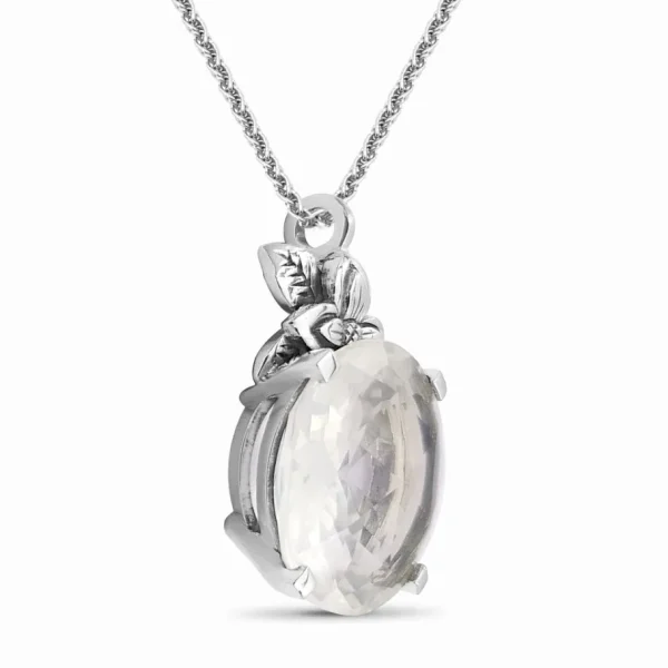 Stephen Dweck Garden of Stephen Faceted Milky Quartz Pendant in Sterling Silver< Necklace