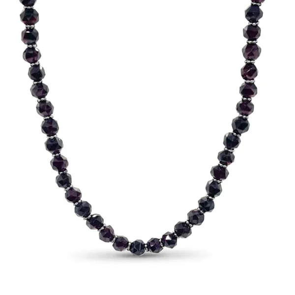 Stephen Dweck Garden of Stephen Faceted Garnet Necklace in Sterling Silver< Necklace