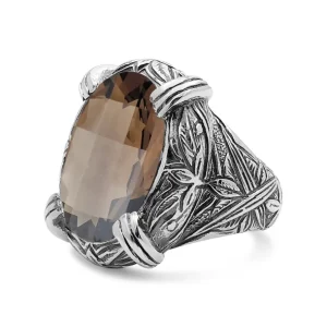 Stephen Dweck Garden of Stephen Faceted Smoky Quartz Ring in Sterling Silver< Rings