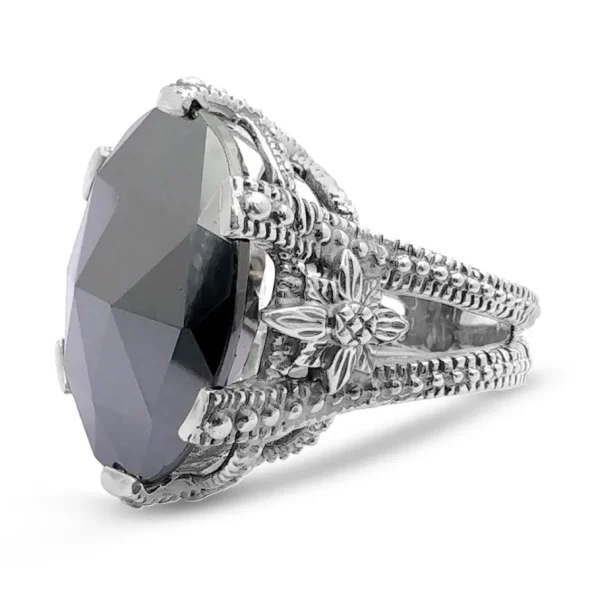 Stephen Dweck Garden of Stephen Faceted Hematite Ring in Sterling Silver< Rings