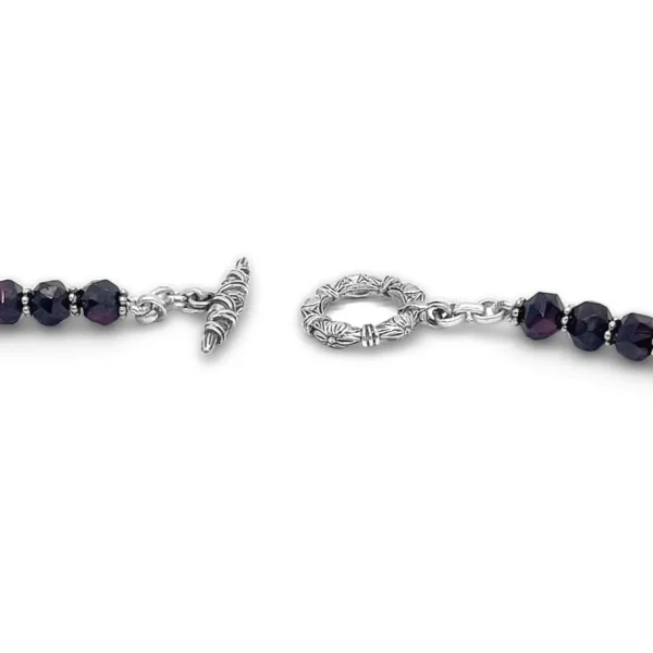 Stephen Dweck Garden of Stephen Faceted Garnet Necklace in Sterling Silver< Necklace