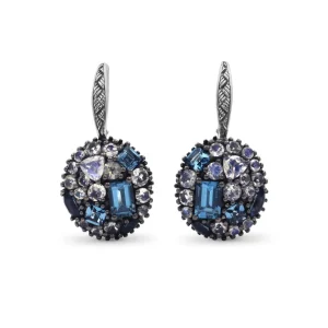 Stephen Dweck Garden of Stephen London Blue Topaz and Moon Quartz Earrings in Sterling Silver< Earrings