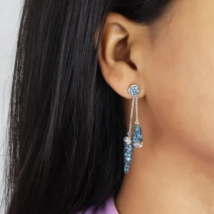 Stephen Dweck Garden of Stephen London Blue Topaz Drop Earring in Sterling Silver< Earrings