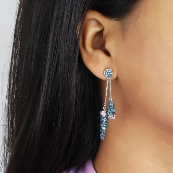 Stephen Dweck Garden of Stephen London Blue Topaz Drop Earring in Sterling Silver< Earrings