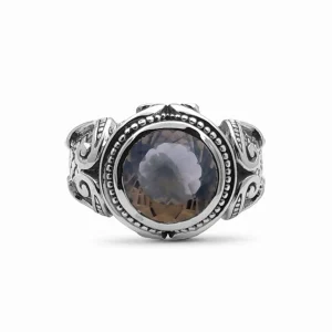 Stephen Dweck Garden of Stephen 12MM Round Smoky Qtz Gemstone Ring in Sterling Silver< Rings