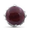 Stephen Dweck Garden of Stephen 25MM Round Smooth Cab Red Jaspar Ring in Sterling Silver< Rings