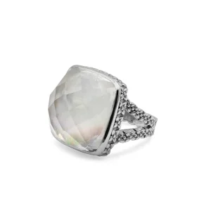 Stephen Dweck Garden of Stephen Natural Quartz and Mother of Pearl Ring in Sterling Silver< Rings