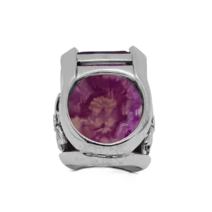 Stephen Dweck Garden of Stephen Natural Quartz Purple Agate Ring in Sterling Silver< Rings