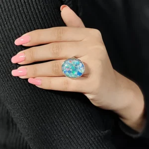 Stephen Dweck Garden of Stephen Natural Quartz and Opal Mosaic Ring in Sterling Silver< Rings