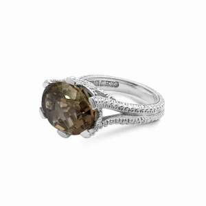 Stephen Dweck Garden of Stephen Oval Faceted Smoky Quartz Ring in Sterling Silver< Rings