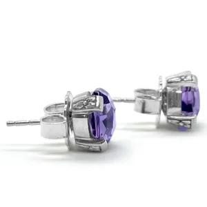 Stephen Dweck Garden of Stephen Pink Amethyst and Sterling Silver Stud Earrings< Earrings