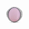 Stephen Dweck Garden of Stephen Pink Chalcedony Smooth Dome Ring in Sterling Silver< Rings