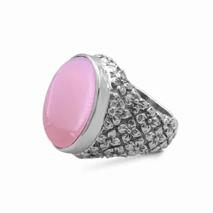 Stephen Dweck Garden of Stephen Pink Chalcedony Smooth Dome Ring in Sterling Silver< Rings