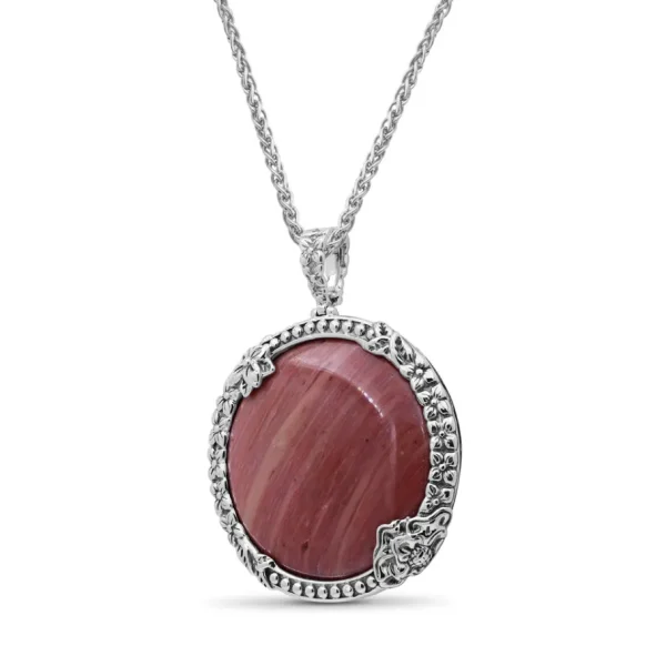 Stephen Dweck Garden of Stephen Red Wood Pendant in Sterling Silver< Necklace