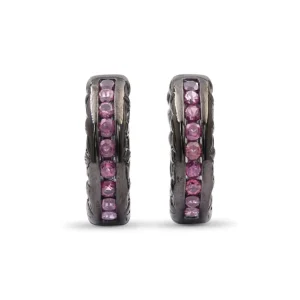 Stephen Dweck Garden of Stephen Rhodolite Garnet Hoop Earrings in Sterling Silver< Earrings