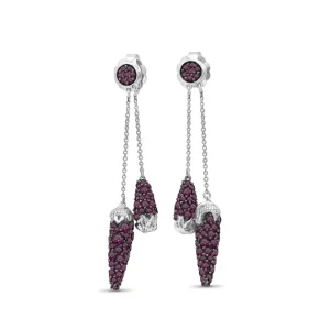 Stephen Dweck Garden of Stephen Rhodolite Garnet Drop Earring in Sterling Silver< Earrings