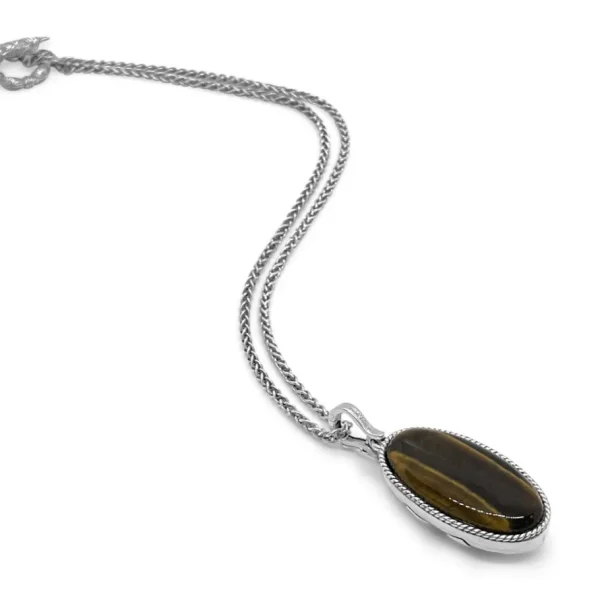 Stephen Dweck Garden of Stephen Tiger Eye Reversible Necklace in Sterling Silver< Necklace