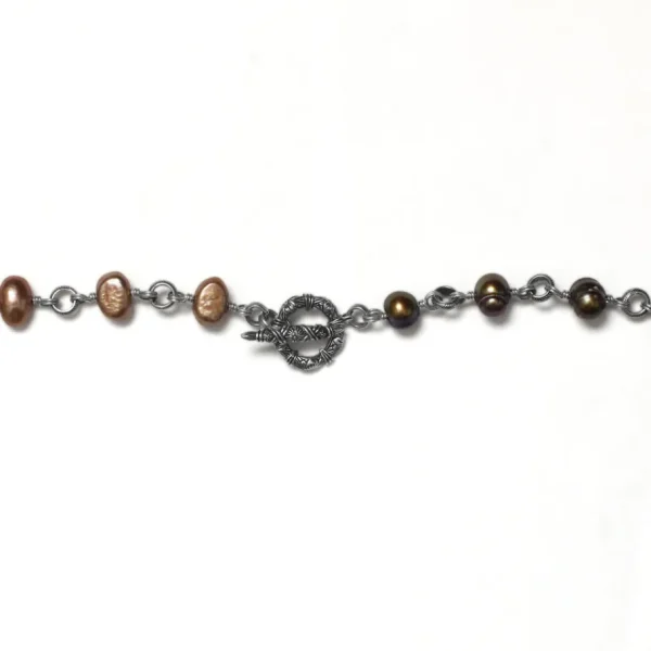 Stephen Dweck Garden of Stephen Turquoise Agate Flourite Jade Amber Carnelian Smoky Quartz Crazy Lace Agate Rutilated Quartz Pearls Moonstone and Aragonite Necklace in Sterling Silver< Necklace