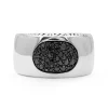 Stephen Dweck Kyoto Black Diamond 0.75ct Dome Ring in Sterling Silver< Rings