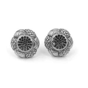 Stephen Dweck Kyoto Black Diamond 1.00ct Earrings in Sterling Silver< Earrings