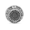 Stephen Dweck Kyoto Black Diamond 0.85ct Engraved Ring in Sterling Silver< Rings