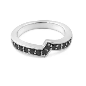 Stephen Dweck Kyoto Black Diamond 1.00ct Ring in Sterling Silver< Rings