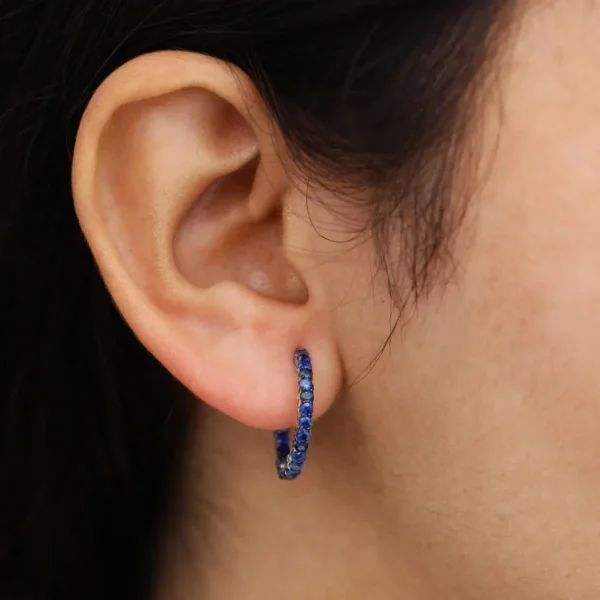 Stephen Dweck Kyoto Blue Sapphire 1.85ct Earrings in Sterling Silver< Earrings