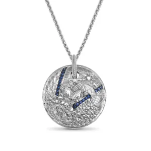 Stephen Dweck Kyoto Blue Sapphire 0.75ct Pendant Large in Sterling Silver< Necklace