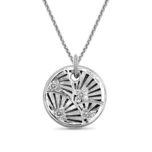 Stephen Dweck Kyoto Blue Sapphire 0.75ct Pendant Large in Sterling Silver< Necklace
