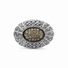 Stephen Dweck Kyoto Champagne Diamond 0.60ct Engraved Ring in Sterling Silver< Rings