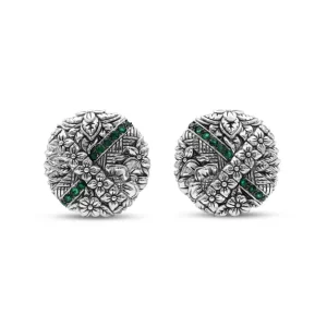 Stephen Dweck Kyoto Emerald Earrings in Sterling Silver< Earrings