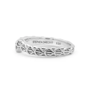 Stephen Dweck Kyoto Engraved Band in Sterling Silver< Rings