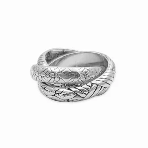 Stephen Dweck Kyoto Engraved Sterling Silver Connected Band Ring< Rings