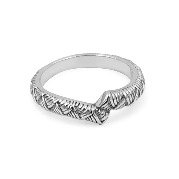 Stephen Dweck Kyoto Engraved Sterling Siver Band< Rings