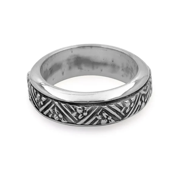 Stephen Dweck Kyoto Engraved Sterling Silver Band< Rings