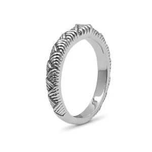 Stephen Dweck Kyoto Engraved Sterling Siver Band< Rings