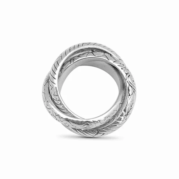 Stephen Dweck Kyoto Engraved Sterling Silver Connected Band Ring< Rings